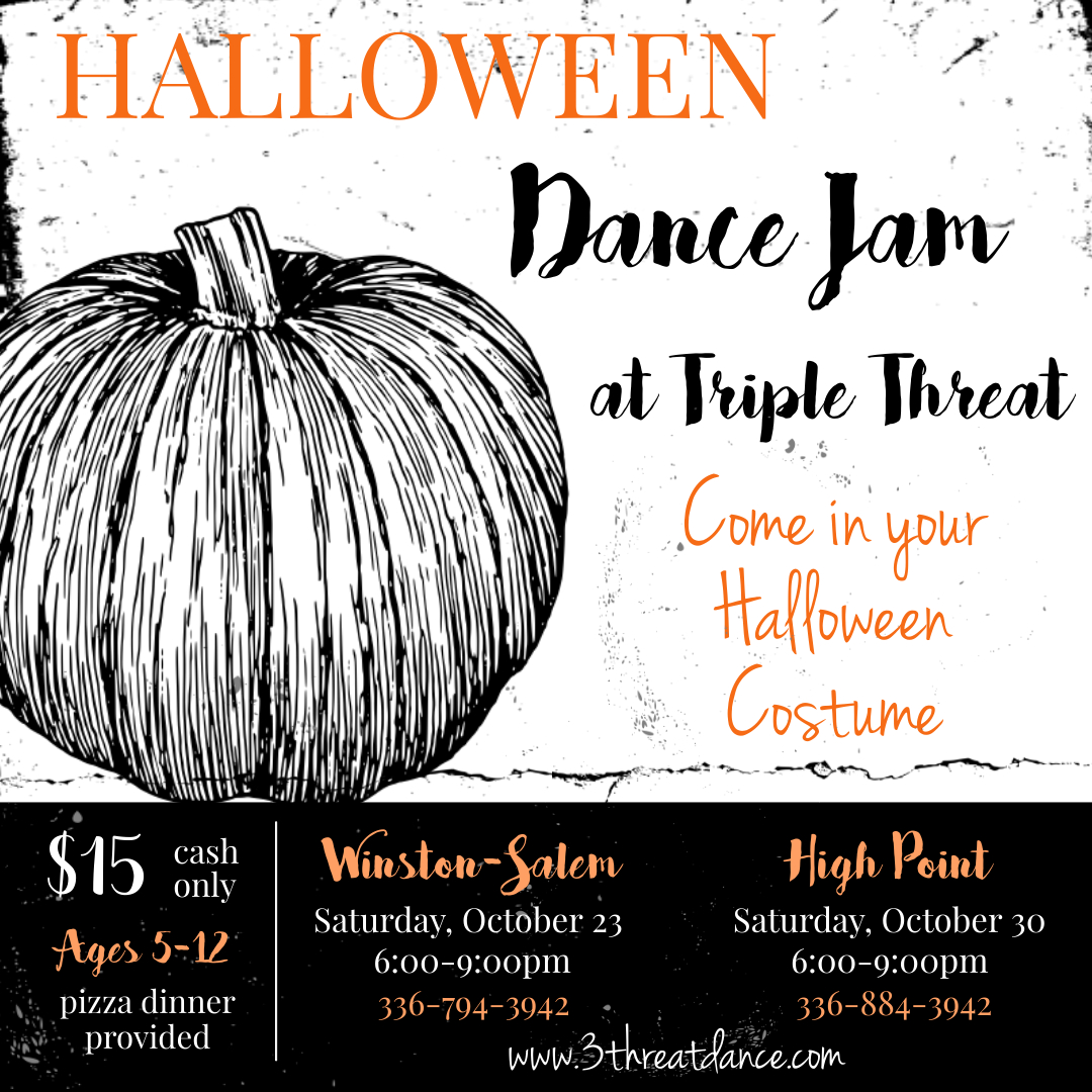 Halloween Dance Jam Flyer (both) Halloween Dance Jam Winston-Salem & High Point Dance Dance Studio